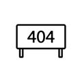 Error 404 vector icon. Isolated contour symbol illustration Royalty Free Stock Photo