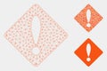 Error Vector Mesh 2D Model and Triangle Mosaic Icon Royalty Free Stock Photo