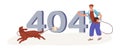 404 error, web page not found. Website access failure, wrong internet connection concept. Unloaded unavailable webpage