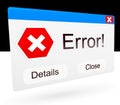 Error Window Royalty Free Stock Photo