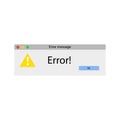 Error window in computer icon