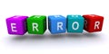 Error word block on white
