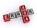 Error 404 word block on white