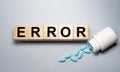 Error word inscription. Concept of failure and mistake Royalty Free Stock Photo