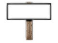 ErrorA blank white sign on a stand with a metal frame and base Royalty Free Stock Photo