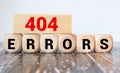 Errors word written on wood block. Errors text on wooden table for your desing, concept