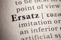 Definition of the word ersatz