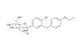 ertugliflozin molecule, structural chemical formula, ball-and-stick model, isolated image steglatro Royalty Free Stock Photo