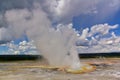Erupting geyser in Yellowstone National Park, USA Royalty Free Stock Photo