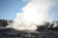 erupting geysers in Yellowstone National Park