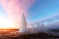 Erupting of Geysir geyser