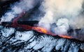 Erupting volcano in Iceland Royalty Free Stock Photo
