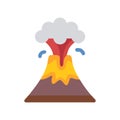 Erupting Volcano Icon for Education Royalty Free Stock Photo