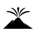 erupting volcano icon Royalty Free Stock Photo