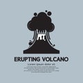 Erupting Volcano Natural Disaster Royalty Free Stock Photo
