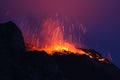 Erupting volcano Stromboli