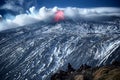 Eruption Winter Etna Volcano