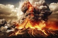 Eruption crater geology lava volcano explosion smoke volcanic mountain disaster ash nature landscape