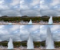 The eruption of the geyser Strokkur, Iceland.