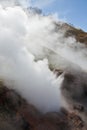 Eruption of a geyser in Valley of Geysers in Kamchatka.