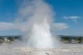 Geyser eruption in Yellowstone Royalty Free Stock Photo