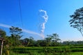 the eruption of Mount Merapi on the island of Java