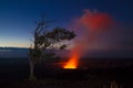 Eruption at night