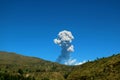 The Eruption of Sabancaya Volcano in April 2018 View from the Highland near Arequipa, Peru