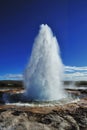 Eruption of Strokkur Geyser in Iceland Royalty Free Stock Photo