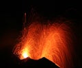 Eruption of Stromboli volcano Royalty Free Stock Photo