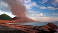 Eruption of Tavurvur volcano, Rabaul, New Britain island, Papua New Guinea Royalty Free Stock Photo