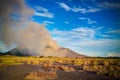 Eruption of Tavurvur volcano, Rabaul, New Britain island, Papua New Guinea Royalty Free Stock Photo