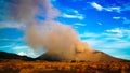 Eruption of Tavurvur volcano, Rabaul, New Britain island, Papua New Guinea Royalty Free Stock Photo