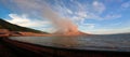 Eruption of Tavurvur volcano, Rabaul, New Britain island, Papua New Guinea Royalty Free Stock Photo