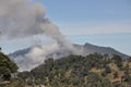 Eruption of Turrialba volcano in Costa Rica seen from the slope of Irazu volcano Royalty Free Stock Photo