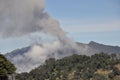 Eruption of Turrialba volcano in Costa Rica seen from the slope of Irazu volcano Royalty Free Stock Photo