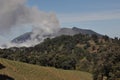 Eruption of Turrialba volcano in Costa Rica seen from the slope of Irazu volcano Royalty Free Stock Photo