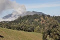 Eruption of Turrialba volcano in Costa Rica seen from the slope of Irazu volcano Royalty Free Stock Photo