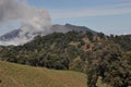 Eruption of Turrialba volcano in Costa Rica seen from the slope of Irazu volcano Royalty Free Stock Photo