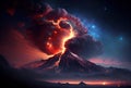 Eruption of volcano