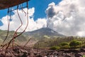 Eruption of a volcano Tungurahua in Ecuador Royalty Free Stock Photo