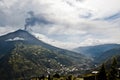 Eruption of a volcano Tungurahua in Ecuador