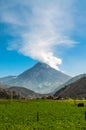 Eruption of a volcano Tungurahua in Ecuador Royalty Free Stock Photo