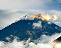 Eruption of a volcano Tungurahua in Ecuador Royalty Free Stock Photo