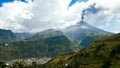 Eruption of a volcano Tungurahua in Ecuador Royalty Free Stock Photo