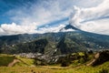 Eruption of a volcano Tungurahua in Ecuador Royalty Free Stock Photo