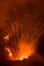 Eruption of Volcano Yasur, Vanuatu Royalty Free Stock Photo