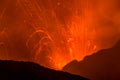 Eruption of Volcano Yasur, Vanuatu Royalty Free Stock Photo