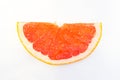 Erved fresh grapefruit composition isolated over the white background, top view