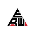 ERW triangle letter logo design with triangle shape. ERW triangle logo design monogram. ERW triangle vector logo template with red Royalty Free Stock Photo